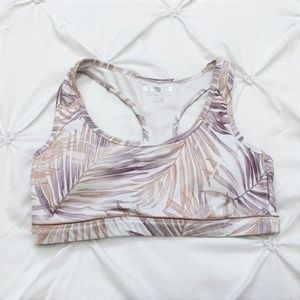 Leaf Print Sports Bra